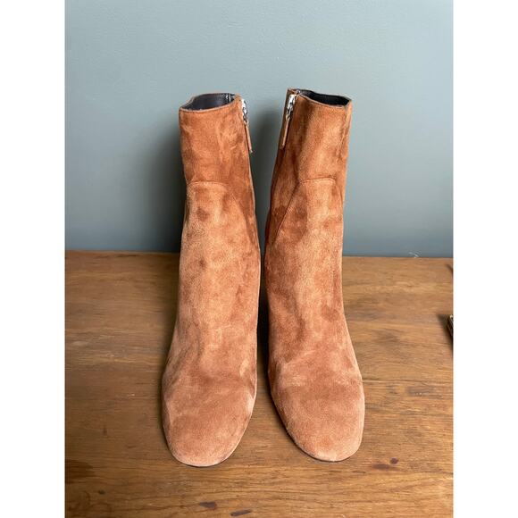 L.K. Bennett Pellino Tan Suede Ankle Block Heel Boot. Size 39/9. - Picture 2 of 8